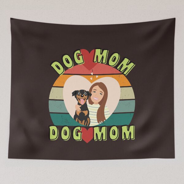 Item preview, DOG MOM CUDDLING PUPPY designed and sold by starfishstuff.