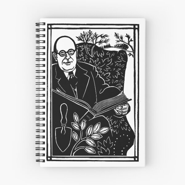 Item preview, C.S. Lewis Reading - Linocut designed and sold by NedBustard.