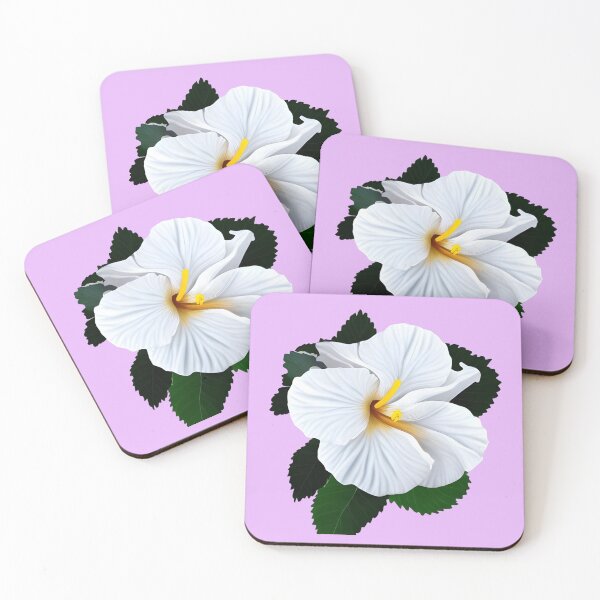 Item preview, White hibiscus flower designed and sold by gramizzia.