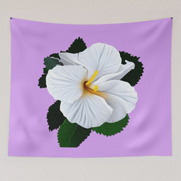 Item preview, White hibiscus flower designed and sold by gramizzia.