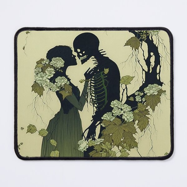 Item preview, Kissing Skeleton Couple in Love Valentines, Wedding, Anniversary, Birthday Funny Gift designed and sold by CoyoteStudio.