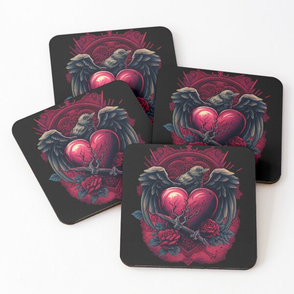 Item preview, VALENTINE RAVEN AND HEART LOVE  Midjourney AI Artwork designed and sold by davidjulie.