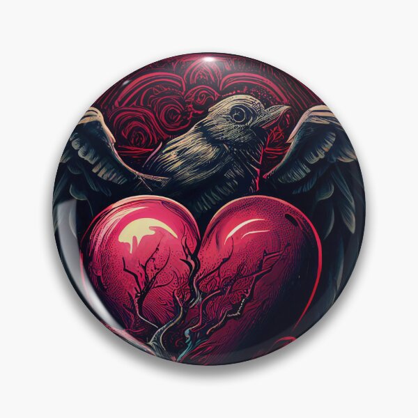 Item preview, VALENTINE RAVEN AND HEART LOVE  Midjourney AI Artwork designed and sold by davidjulie.