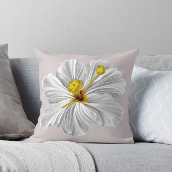 Item preview, Yellow and white hibiscus flower designed and sold by gramizzia.
