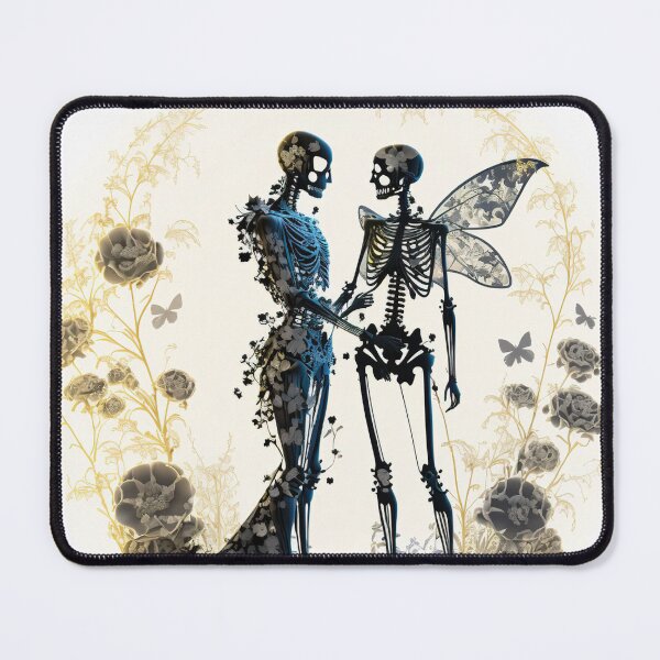 Item preview, Skeleton Couple in Love Holding Hands Valentines, Wedding, Anniversary, Birthday Funny Gift designed and sold by CoyoteStudio.