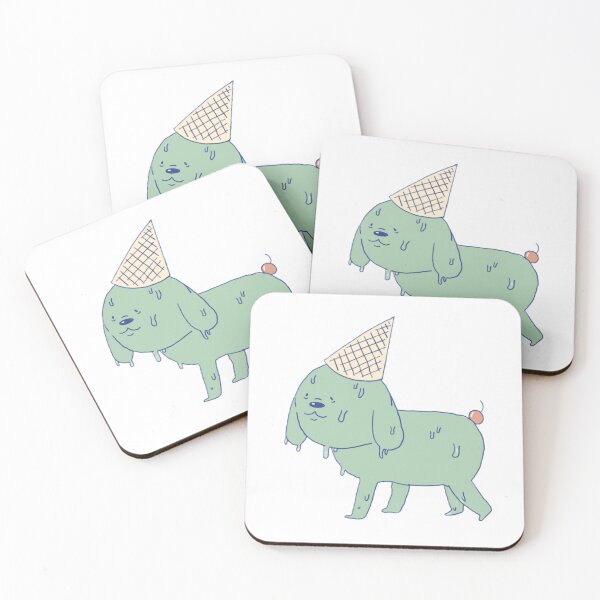Item preview, Melting ice cream dog cartoon designed and sold by SaraEgg.