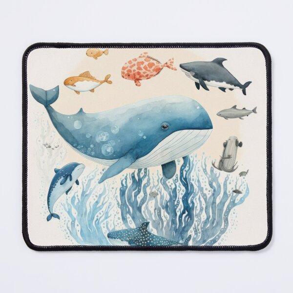 Item preview, Gentle Giant: Majestic Illustration of a friendly Whale designed and sold by Ideationing.