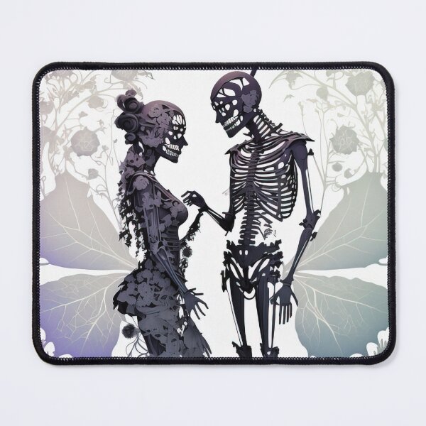 Item preview, Skeleton Couple in Love Holding Hands Valentines, Wedding, Anniversary, Birthday Funny Gift designed and sold by CoyoteStudio.