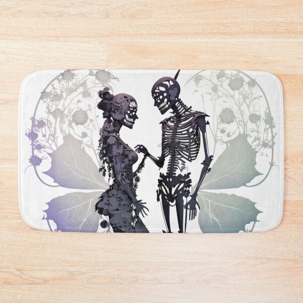 Item preview, Skeleton Couple in Love Holding Hands Valentines, Wedding, Anniversary, Birthday Funny Gift  designed and sold by CoyoteStudio.