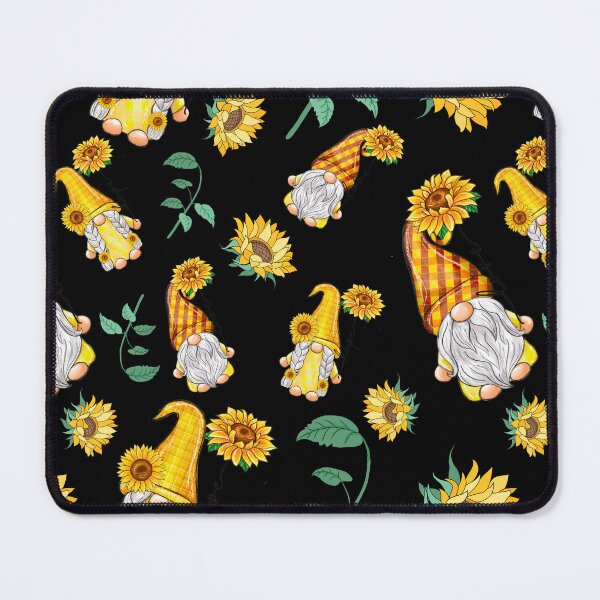 Item preview, Love Gnomes with Sunflowers Pattern Black designed and sold by SiYDesigns.