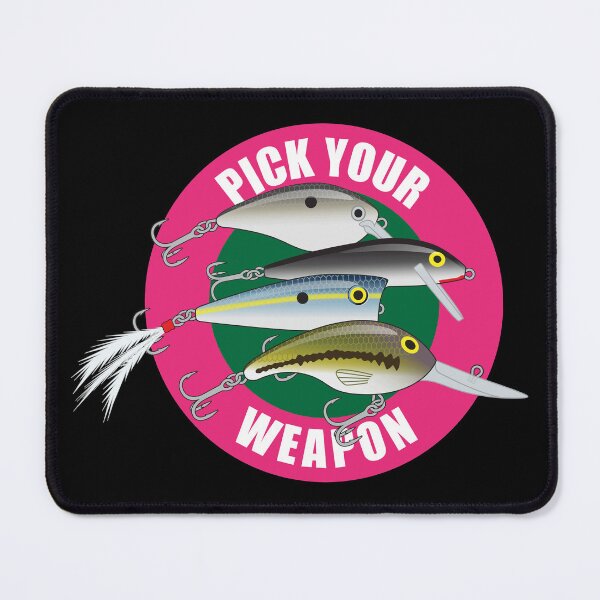 Item preview, Pick Your Weapon Fishing Lures Saying 02 Sticker designed and sold by BlueSkyTheory.