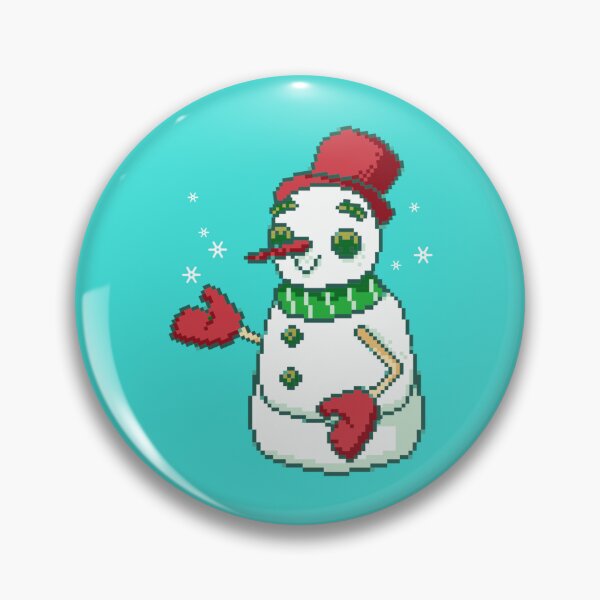 Item preview, Snowman pixel art design designed and sold by ElvaLind.