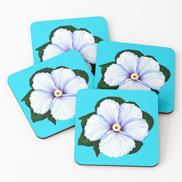 Item preview, Purple and white hibiscus flower designed and sold by gramizzia.