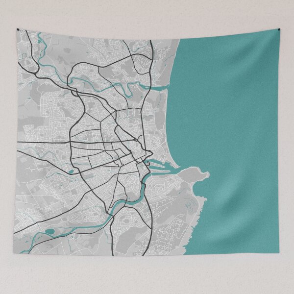 Item preview, Aberdeen Scotland UK Map - Minimal Style w/ Roads designed and sold by wxnw-designs.