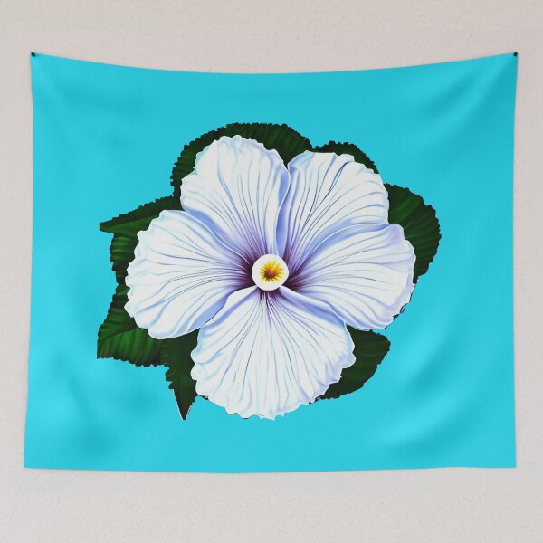 Item preview, Purple and white hibiscus flower designed and sold by gramizzia.