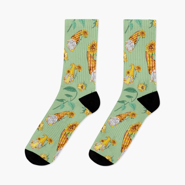 Item preview,  Love Gnomes with Sunflowers Pattern Light Green designed and sold by SiYDesigns.