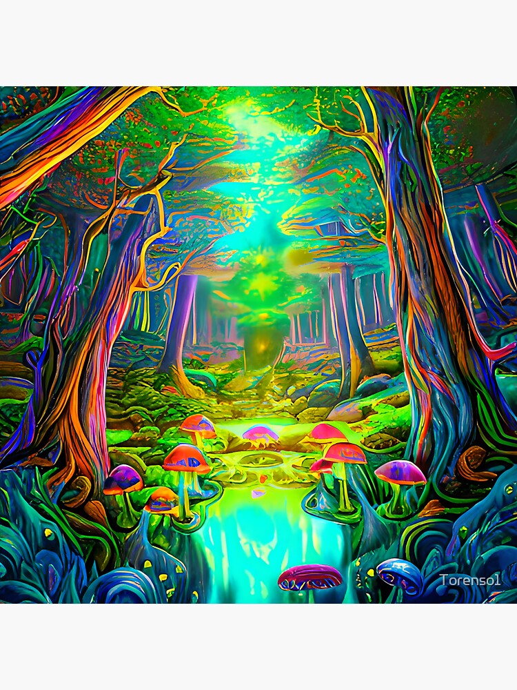 Neon Mushroom Forest Vinyl