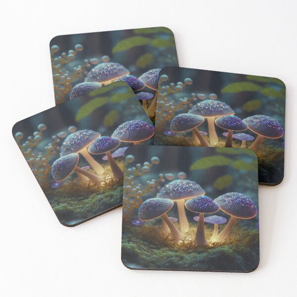 Item preview, Glowing mushrooms 2 designed and sold by Red Witch Art.
