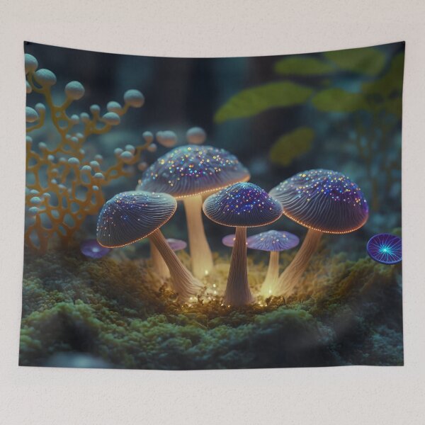 Item preview, Glowing mushrooms 2 designed and sold by Red Witch Art.