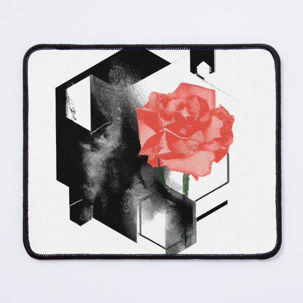 Item preview, Red Rose Geometric Flower Design | Version 1 | Umbellated Studio designed and sold by Umbellated.