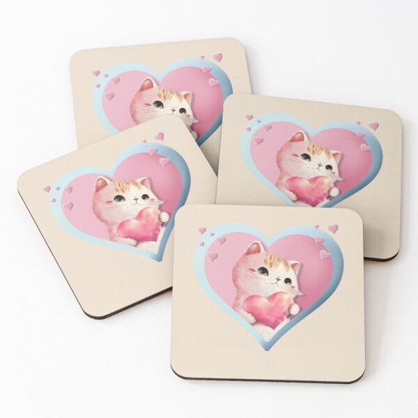 Item preview, Cute cat love vibes  designed and sold by TipTopTapo.