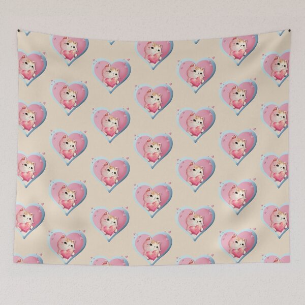 Item preview, Cute cat love vibes  designed and sold by TipTopTapo.