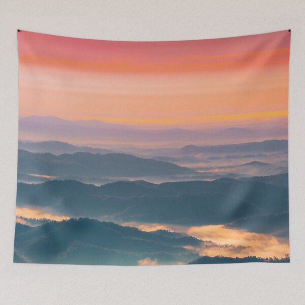 Item preview, Sunset over a Hilly Landscape designed and sold by Taceo10.