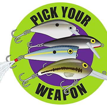 Bass Lures Sticker Pack Fishing Lake Pond Angler Treble Hooks