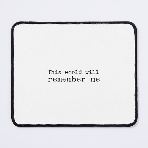 Item preview, This world will remember me designed and sold by TheBookAuror.