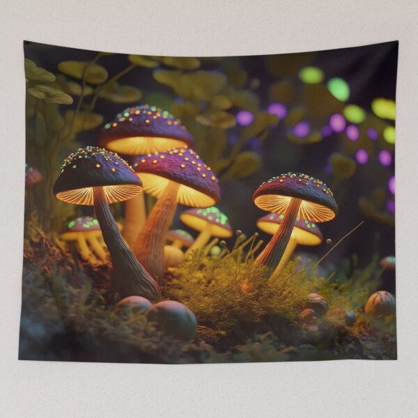 Item preview, Glowing mushrooms 3 designed and sold by Red Witch Art.