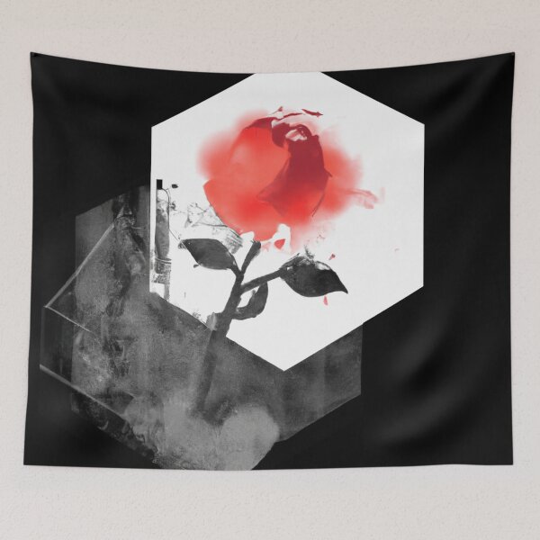 Item preview, Red Rose Geometric Flower Design | Version 2 | Umbellated Studio designed and sold by Umbellated.