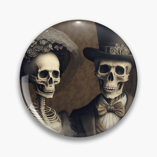Item preview, Skeleton Couple in Love Holding Hands Valentines, Wedding, Anniversary, Birthday Funny Gift  designed and sold by CoyoteStudio.