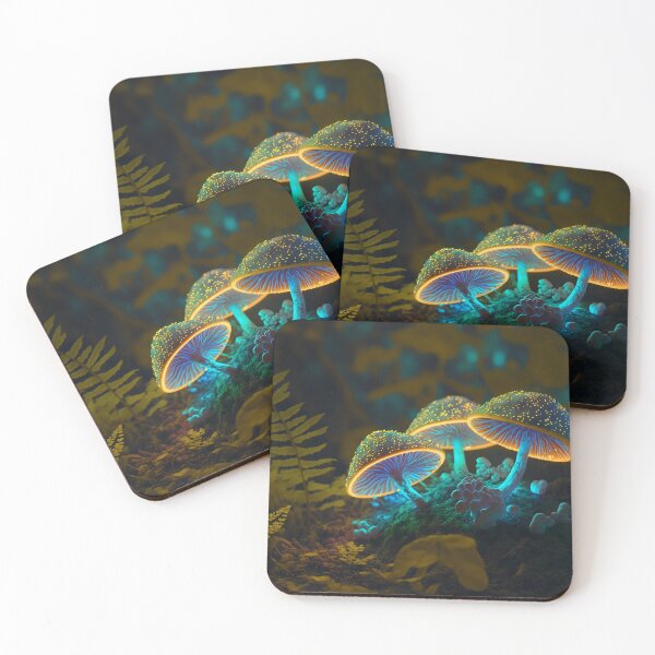 Item preview, Glowing mushrooms 4 designed and sold by Red Witch Art.