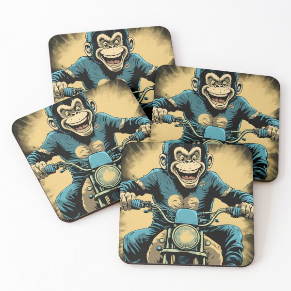 Item preview, Monkey driving a motorcycle designed and sold by mrkristof47.