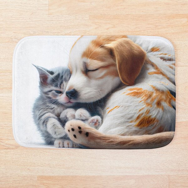 Item preview, Cat dog puppy hug designed and sold by AIEngine.