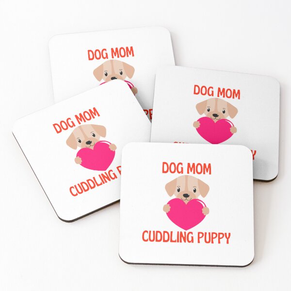 Item preview, dog mom cuddling puppy designed and sold by Itsforyou1.