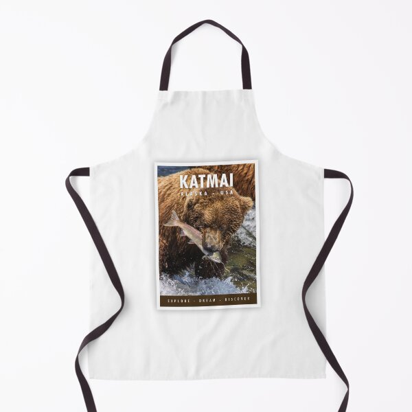 Item preview, Katmai NP - Grizzly bear catching a salmon designed and sold by edojan-nl.