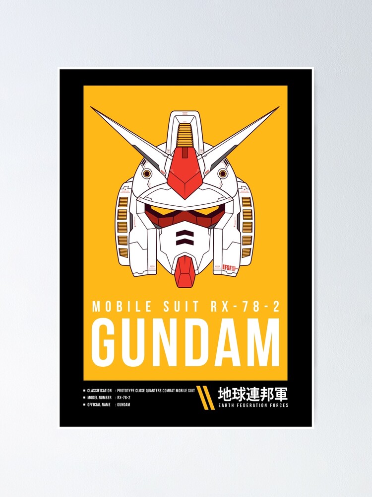 Gundam Rx 78 2 Ver 2 Poster By Gunyuloid Redbubble