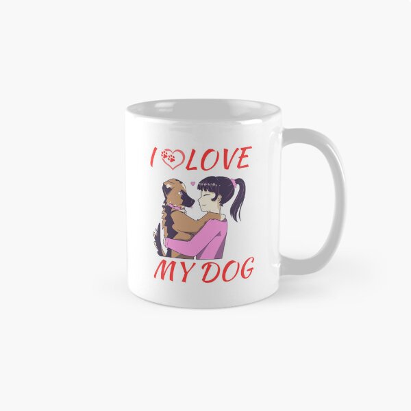 Item preview, dog mom cuddling puppy, I love my dog designed and sold by Itsforyou1.