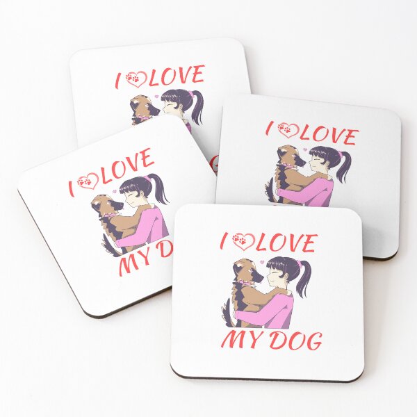 Item preview, dog mom cuddling puppy, I love my dog designed and sold by Itsforyou1.