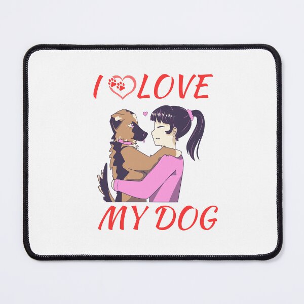 Item preview, dog mom cuddling puppy, I love my dog designed and sold by Itsforyou1.