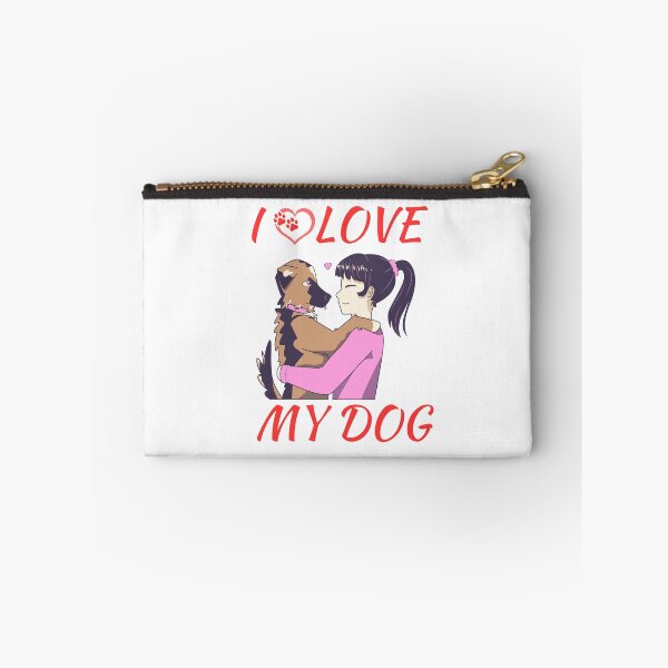Item preview, dog mom cuddling puppy, I love my dog designed and sold by Itsforyou1.