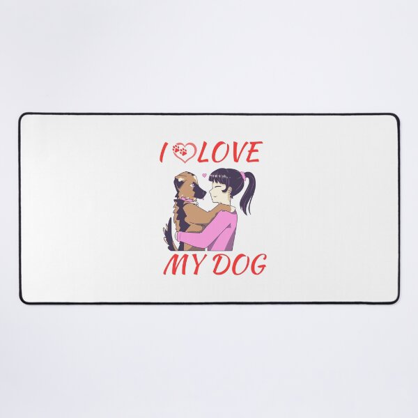 Item preview, dog mom cuddling puppy, I love my dog designed and sold by Itsforyou1.