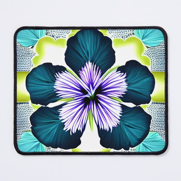 Item preview, Blue hibiscus flower artwork designed and sold by gramizzia.