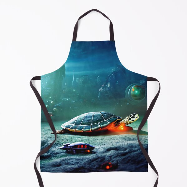 Item preview, Majestic cyborg turtles underwater. designed and sold by Maniock.