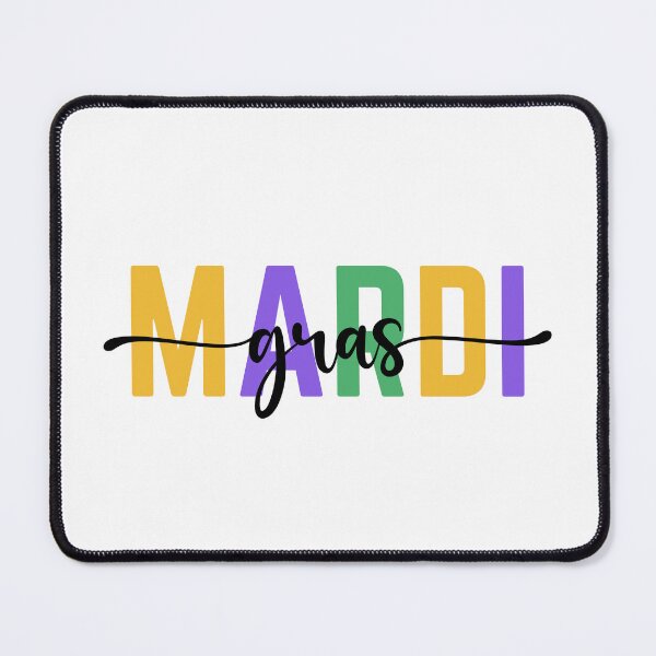 Item preview, Mardi Gras Multi colored text, minimalist, cursive gras 2 designed and sold by Escapene.