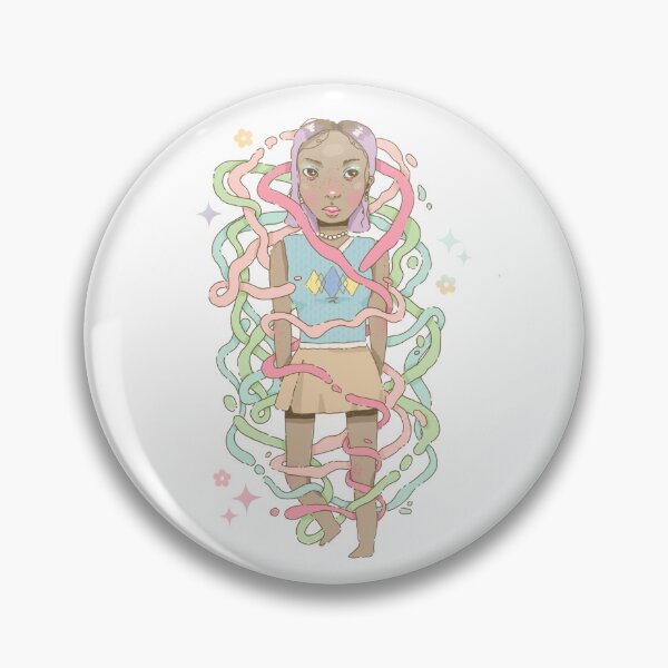 Item preview, Colorful girl with cute outfit and streamers designed and sold by SaraEgg.