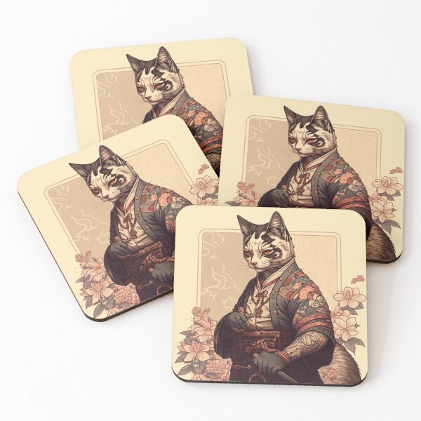 Item preview, Samurai Cat  designed and sold by Yokai Ramen.