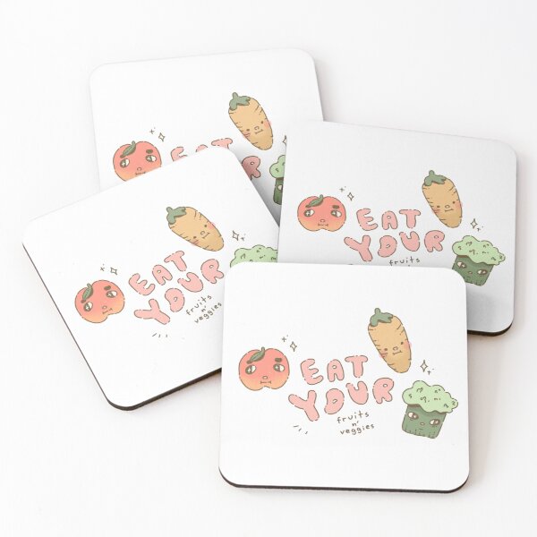 Item preview, Eat your fruits and veggies cute cartoon designed and sold by SaraEgg.