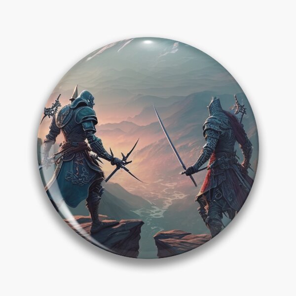 Item preview, Two warriors fighting on top of a mountain. designed and sold by DSAHART.